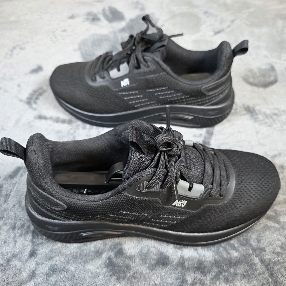 AOV Women's size 9.5 Air Walk Arch Support Black Sneakers - Picture 6 of 11